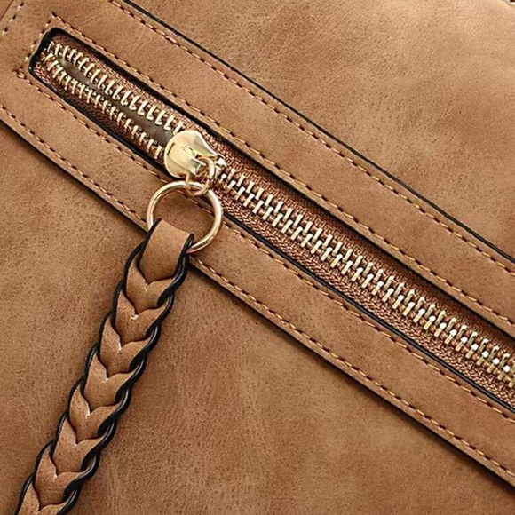 Shein EMERY ROSE Top Handle Zipper Front Functional Backpack - Picture 5 of 9